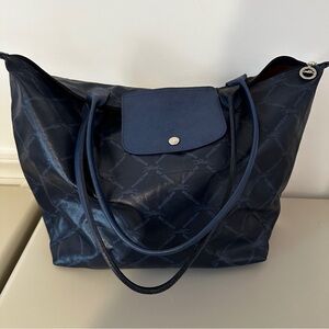 Longchamp Le Pliage Coated Canvas Logo Tote- Large